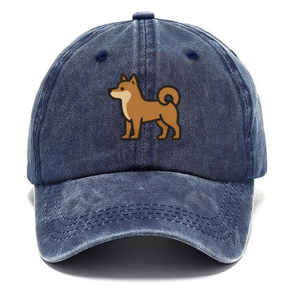 Shiba Inu - Red sesame flat side profile - Classic Cap - Twilight Navy(Blue)