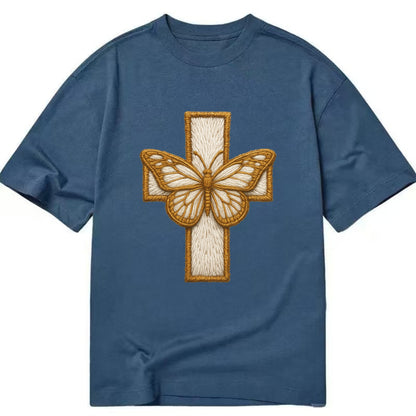 Resurrection Cross  - Classic T-shirt - Twilight Navy(Blue)