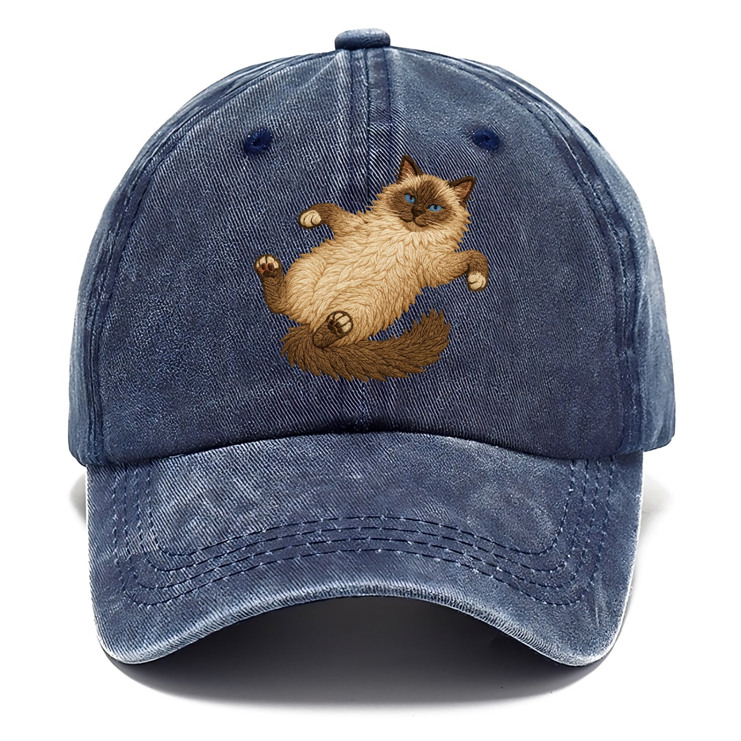Ragdoll  fully relaxed sprawled out embr Classic Cap - Twilight Navy(Blue)