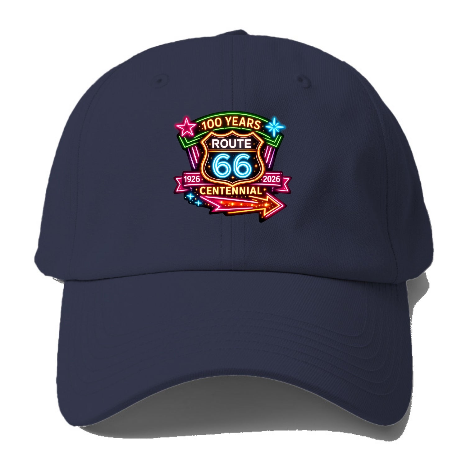 CENTENNIAL BADGE | 100 Years celebration emblem | 1926-2026 dates | - Baseball Cap For Big Heads - Twilight Navy(Blue)