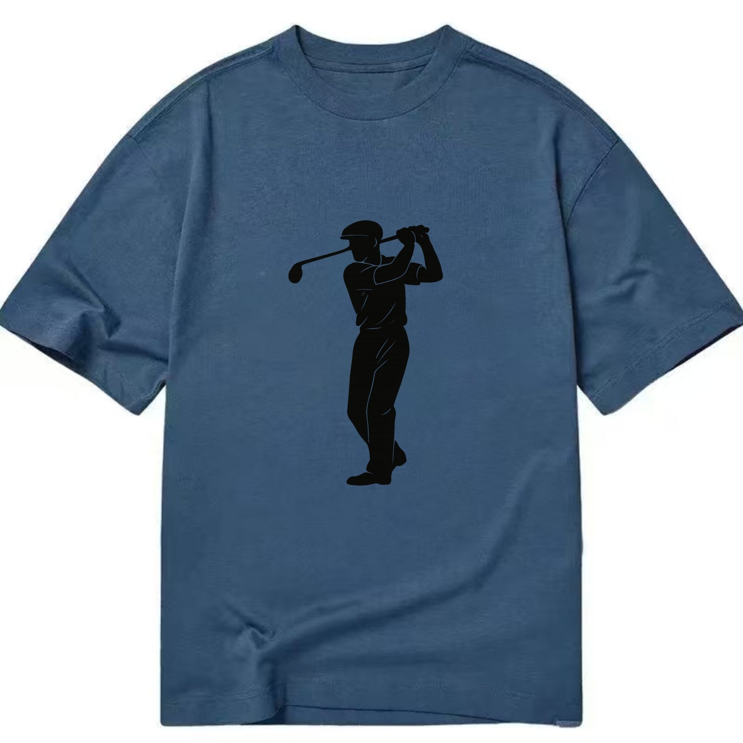 Golfer mid-swing with driver - Classic T-shirt - Twilight Navy(Blue)