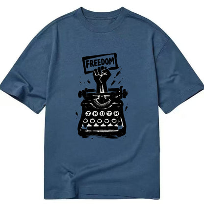 Typewriter keys - journalism and truth ink art - Classic T-shirt - Twilight Navy(Blue)