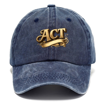 Bold typography design - "ACT" - take action, do something - Classic Cap - Twilight Navy(Blue)