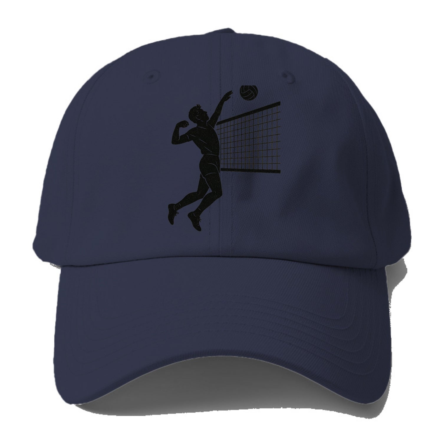 Volleyball player spiking at the net - Baseball Cap - Twilight Navy(Blue)