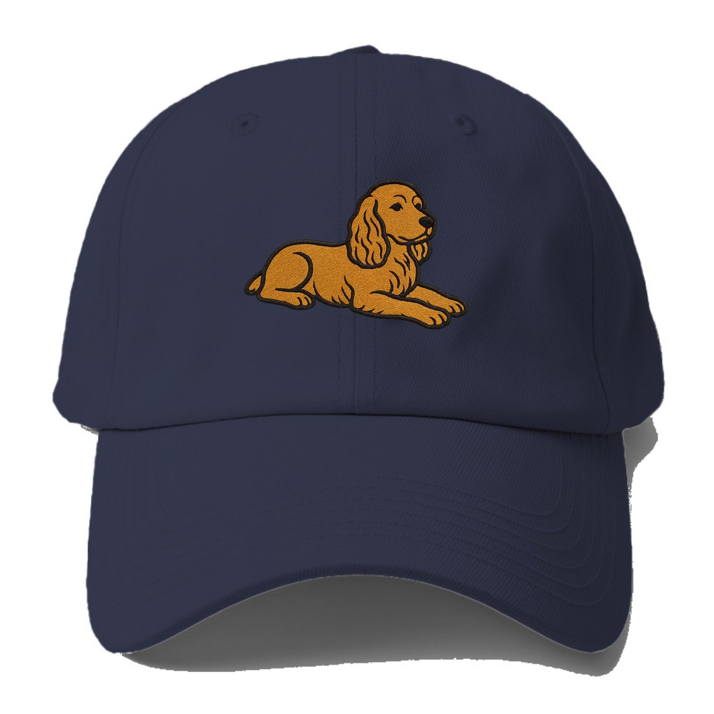 Cocker Spaniel - Golden colored relaxed Baseball Cap For Big Heads - Twilight Navy(Blue)