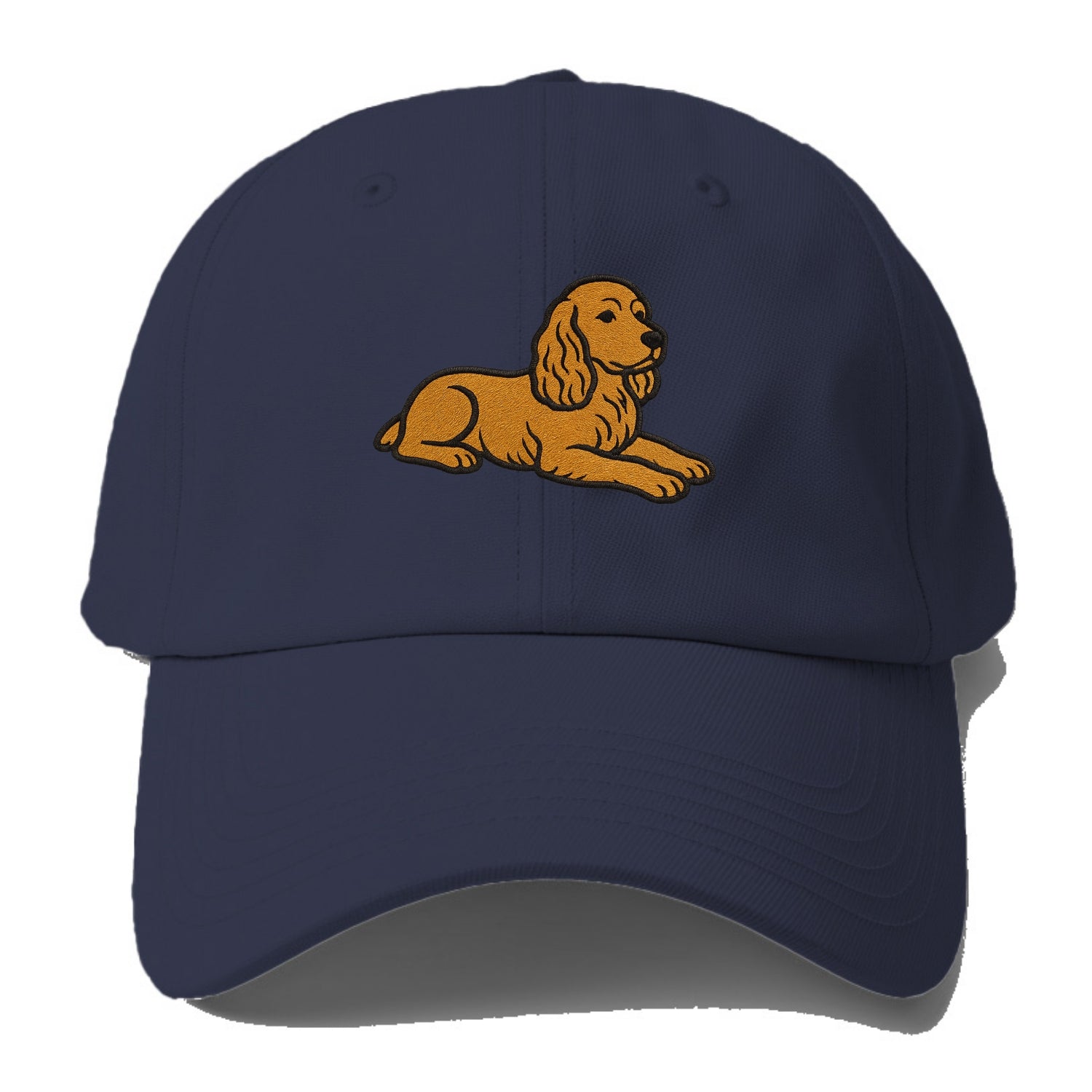 Cocker Spaniel - Golden colored relaxed Baseball Cap For Big Heads - Twilight Navy(Blue)
