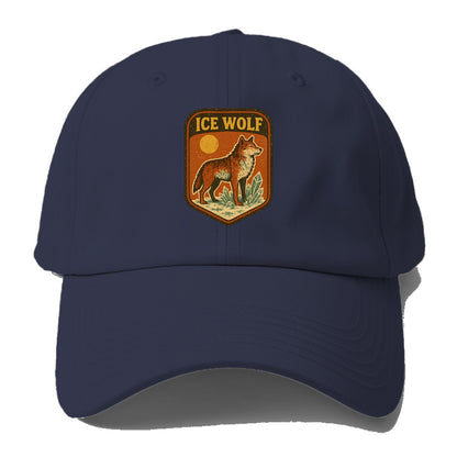 Ice Wolf Crystal  - Baseball Cap For Big Heads - Twilight Navy(Blue)