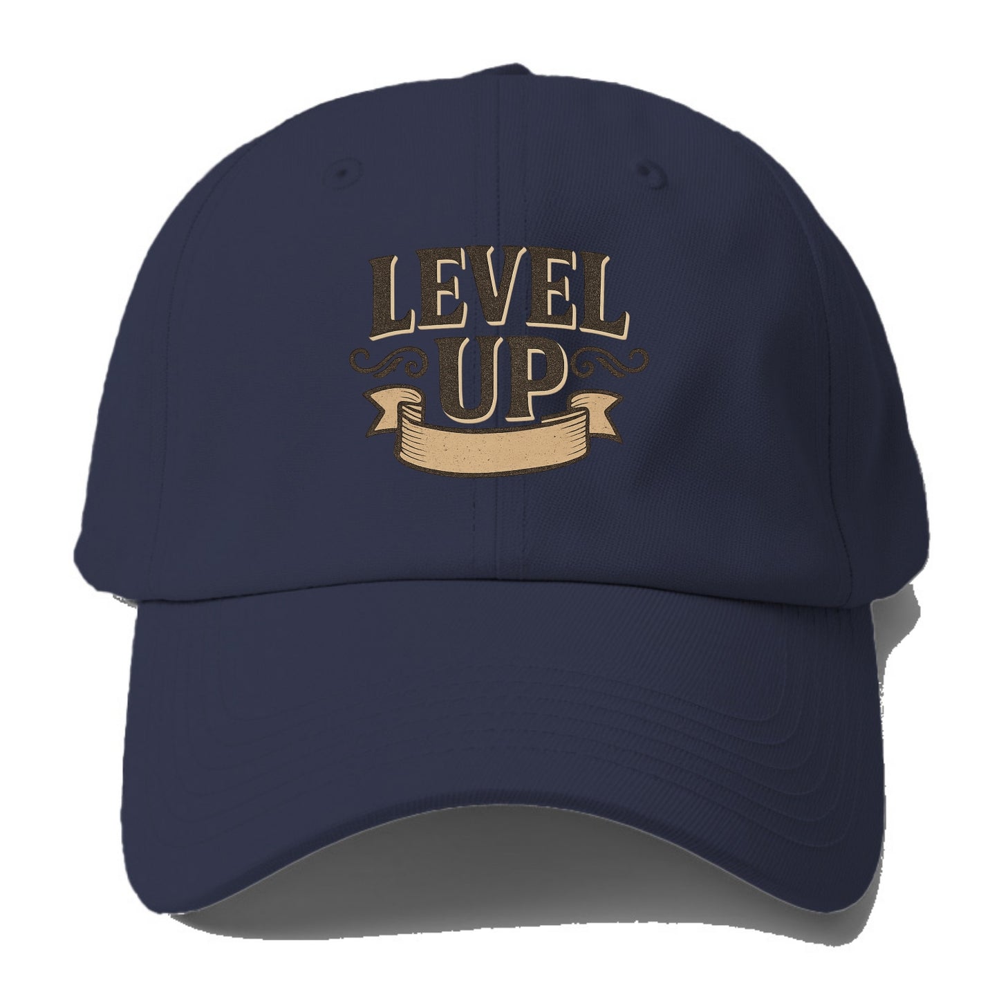 Bold typography design - "LEVEL UP" - improving, advancing, growing - Baseball Cap For Big Heads - Twilight Navy(Blue)