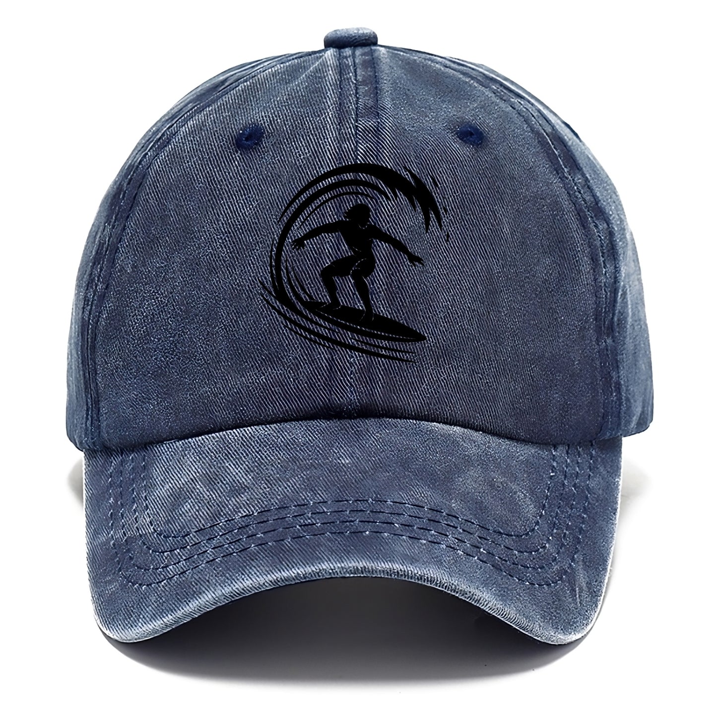 Hawaiian surfer riding big wave - Classic Cap - Twilight Navy(Blue)