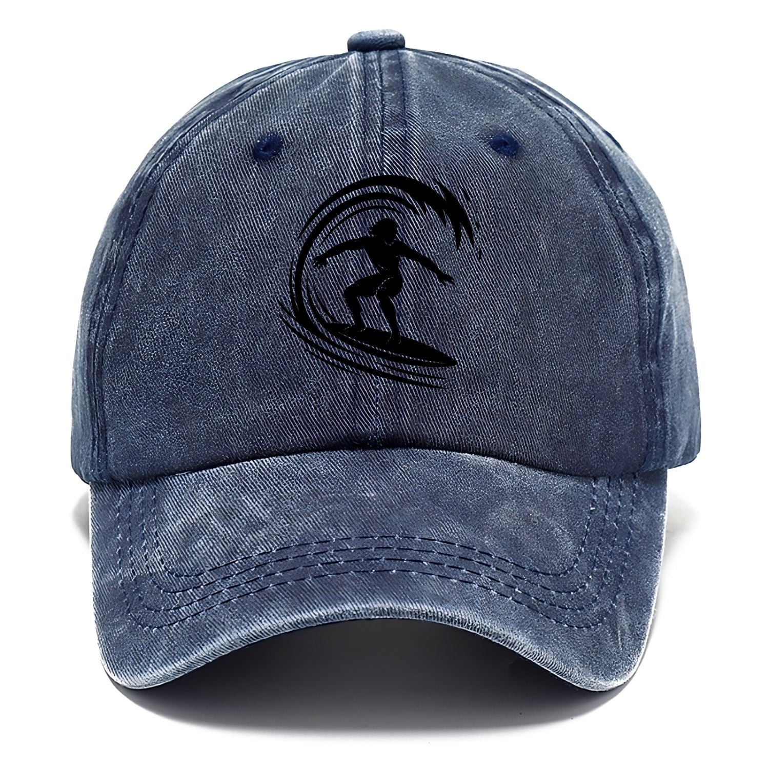 Hawaiian surfer riding big wave - Classic Cap - Twilight Navy(Blue)