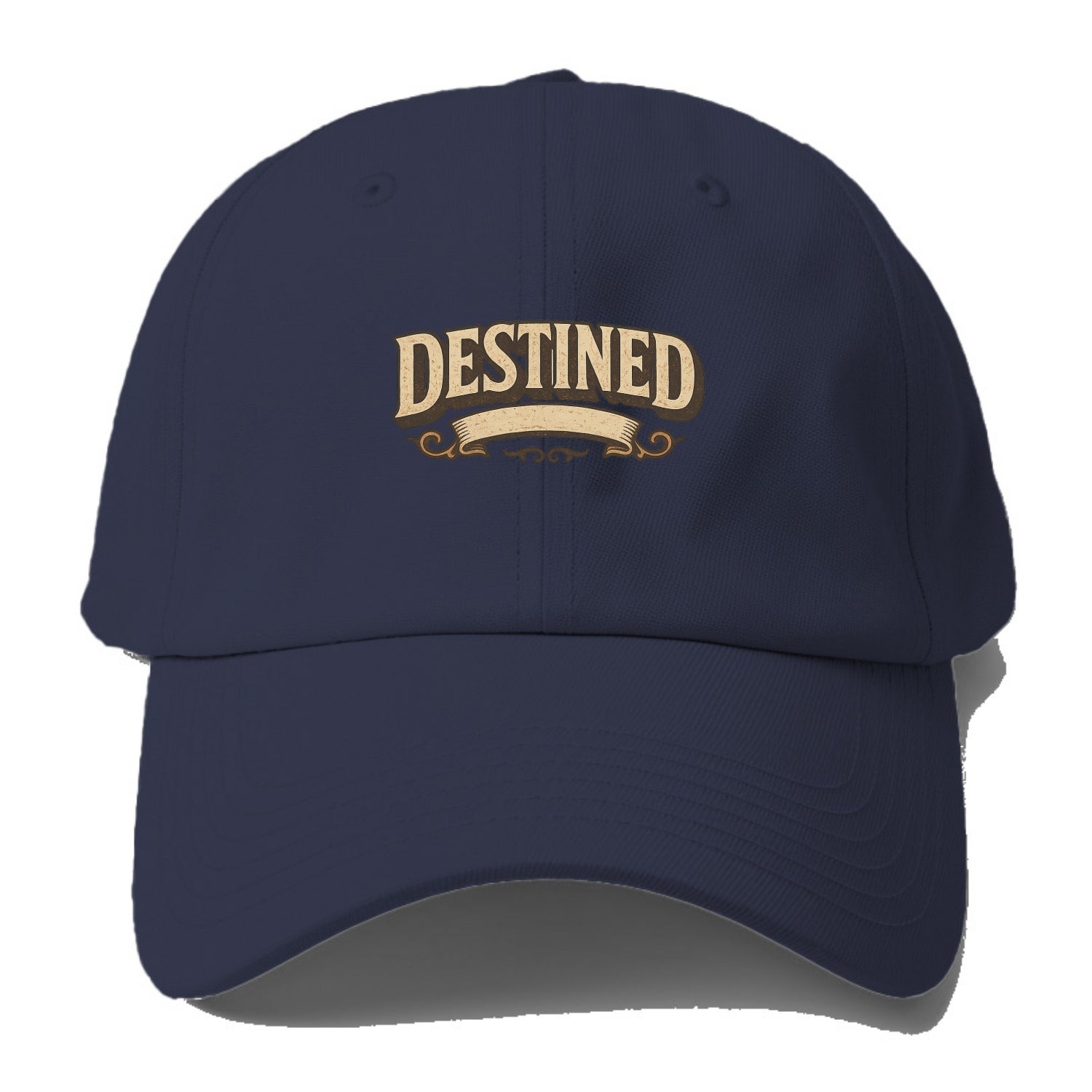 Bold typography design - "DESTINED" - fated for greatness - Baseball Cap - Twilight Navy(Blue)