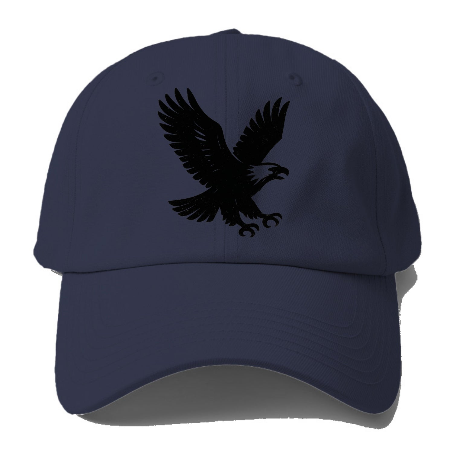 Eagle in flight - liberty and independence ink brushstrokes - Baseball Cap - Twilight Navy(Blue)
