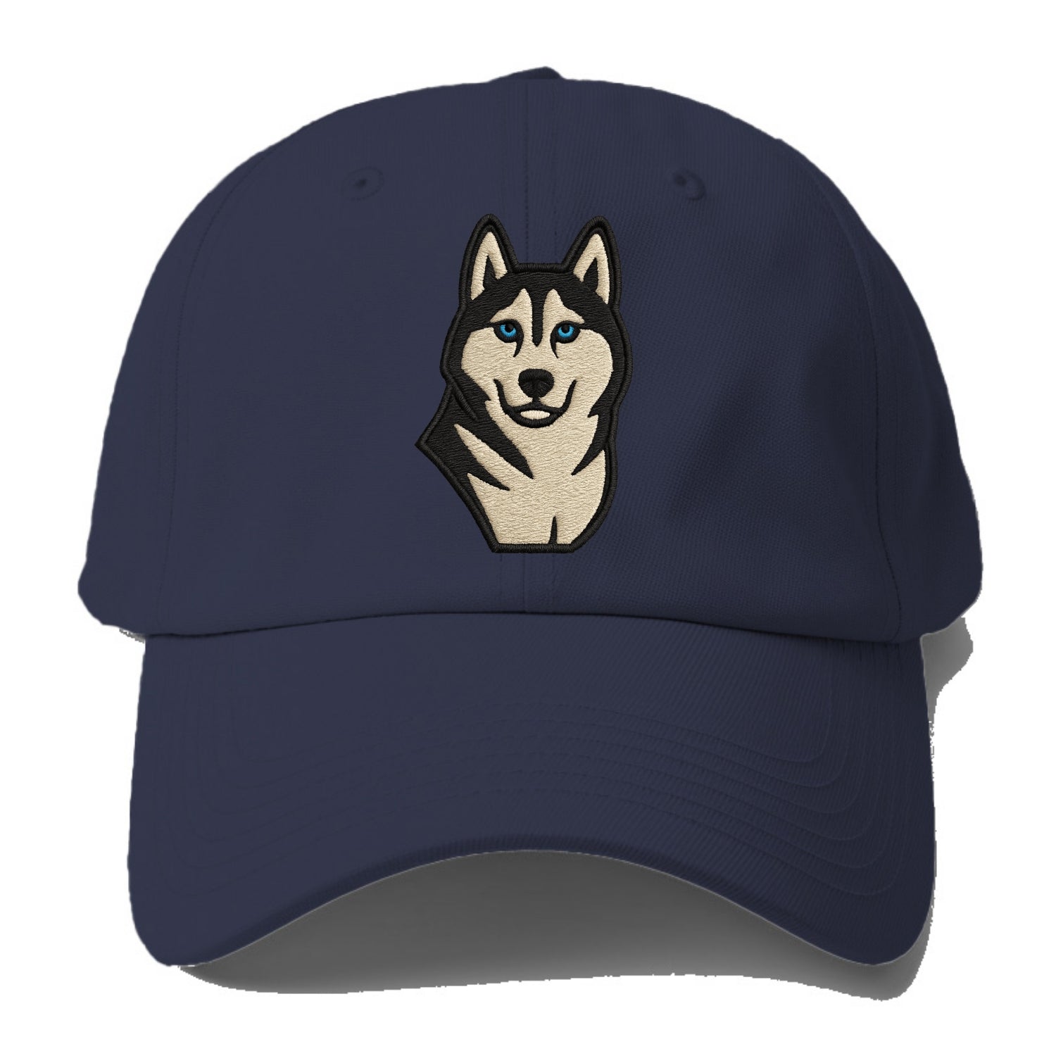 Husky - Blue eyes close-up portrait - Baseball Cap - Twilight Navy(Blue)