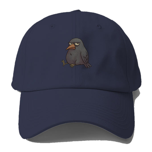 THE CROW JUDGES SILENTLY | Black crow with - Baseball Cap For Big Heads - Twilight Navy(Blue)