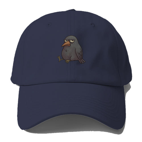 THE CROW JUDGES SILENTLY | Black crow with - Baseball Cap For Big Heads