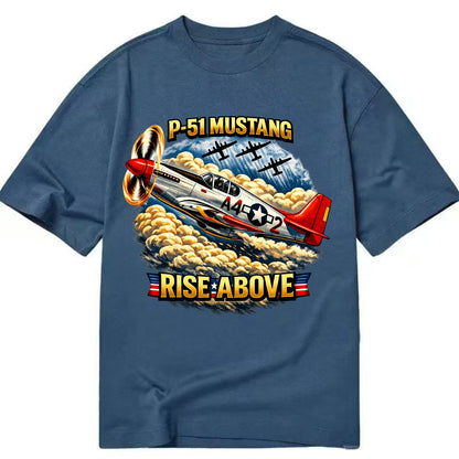 P 51 Mustang Rise Above - Classic T-shirt - Twilight Navy(Blue)