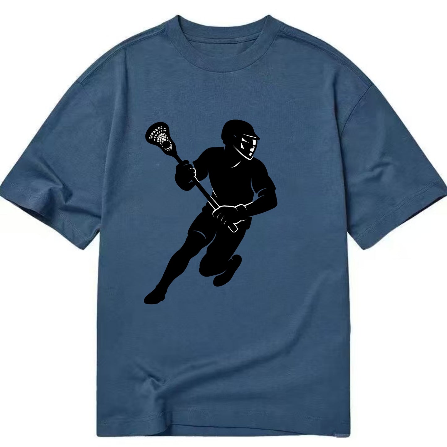 Lacrosse player cradling stick - Classic T-shirt - Twilight Navy(Blue)