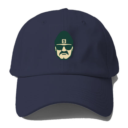 East Lansing Spartan wearing Michigan State beanie with S patch - Baseball Cap - Twilight Navy(Blue)