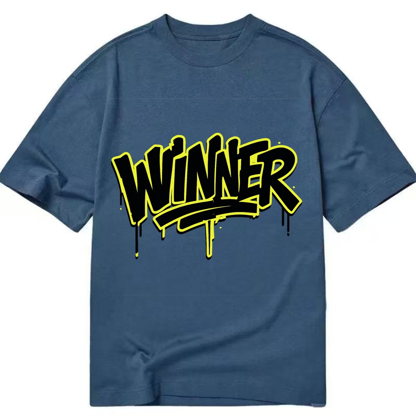 Bold typography design - "WINNER" - victorious mindset, champion - Classic T-shirt - Twilight Navy(Blue)