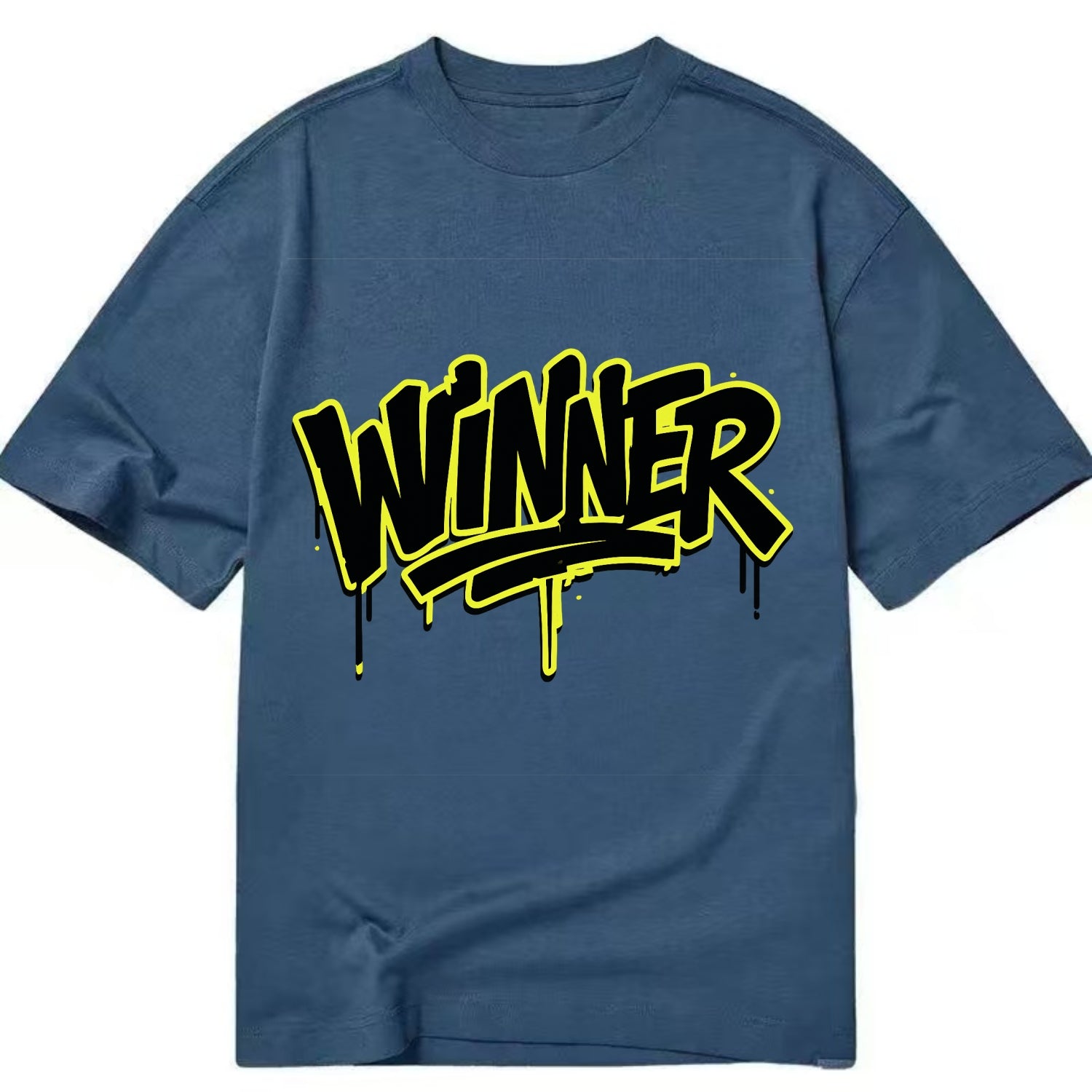 Bold typography design - "WINNER" - victorious mindset, champion - Classic T-shirt - Twilight Navy(Blue)