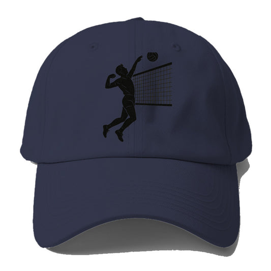 Volleyball player spiking at the net - Baseball Cap For Big Heads - Twilight Navy(Blue)