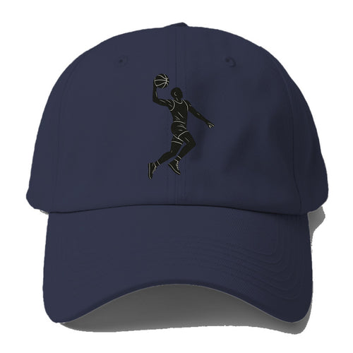 Basketball player dunking silhouette - Baseball Cap For Big Heads