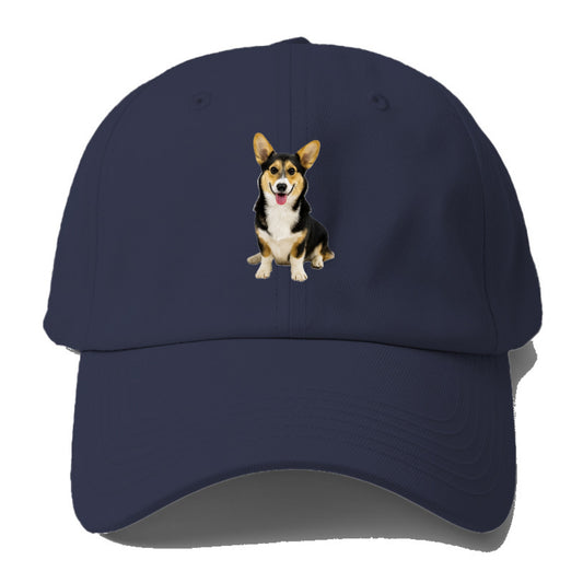 Tricolor Corgi - Baseball Cap For Big Heads - Twilight Navy(Blue)
