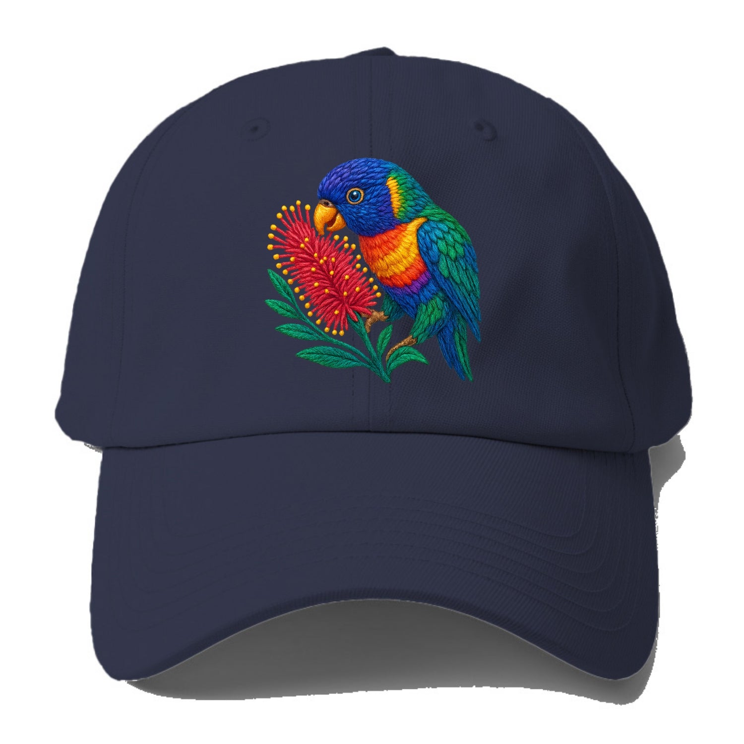 Rainbow Lorikeet Bottlebrush - Baseball Cap - Twilight Navy(Blue)