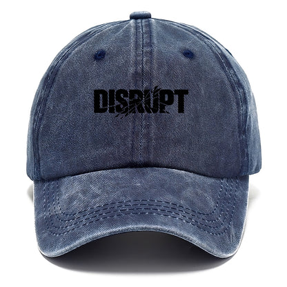 Bold typography design - "DISRUPT" - breaking patterns, changing game - Classic Cap - Twilight Navy(Blue)