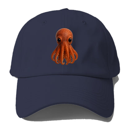 Baby Giant Pacific Octopus - reddish, smaller tentacles, expressive - Baseball Cap For Big Heads - Twilight Navy(Blue)