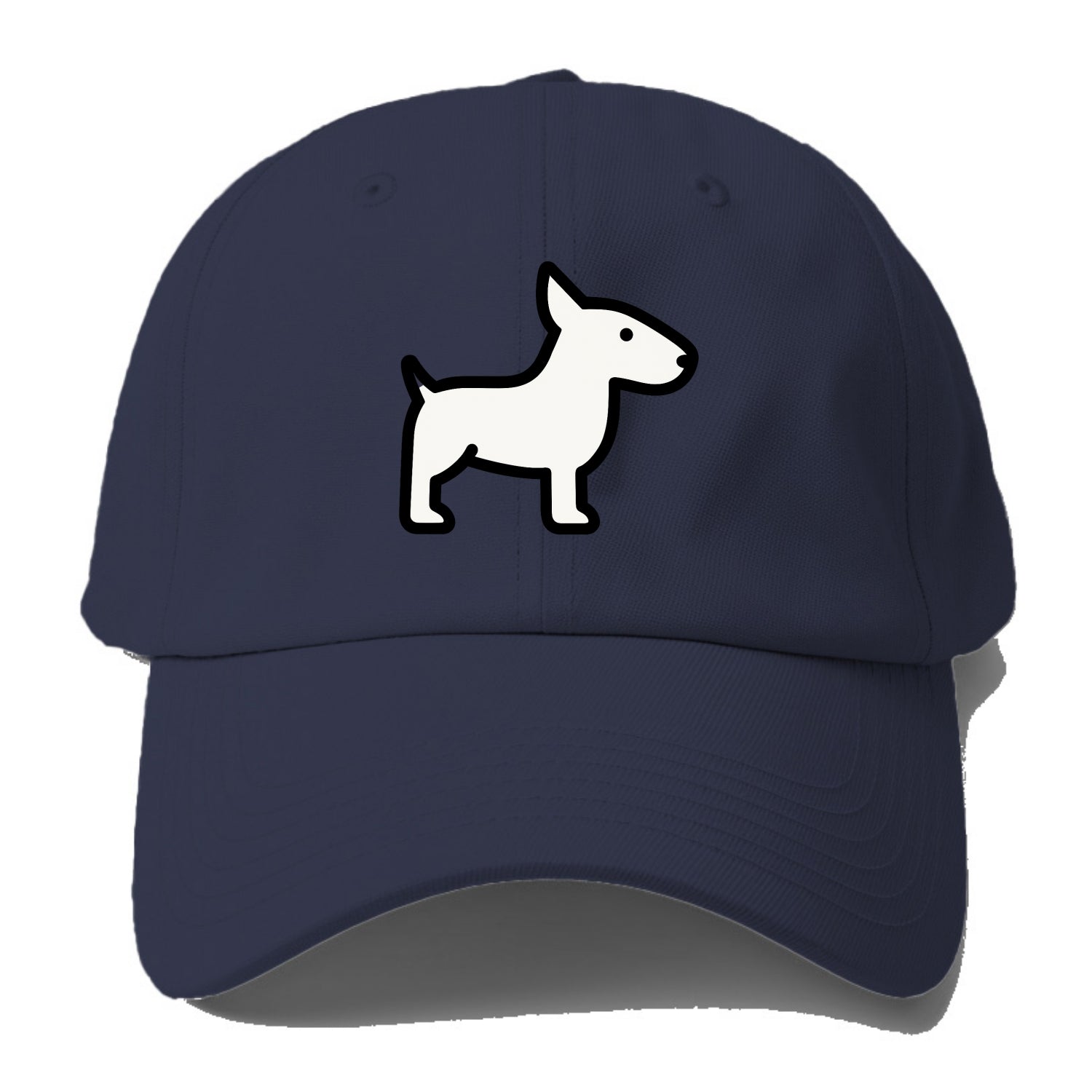 Bull Terrier - White egg-shaped head flat side profile - Baseball Cap For Big Heads - Twilight Navy(Blue)