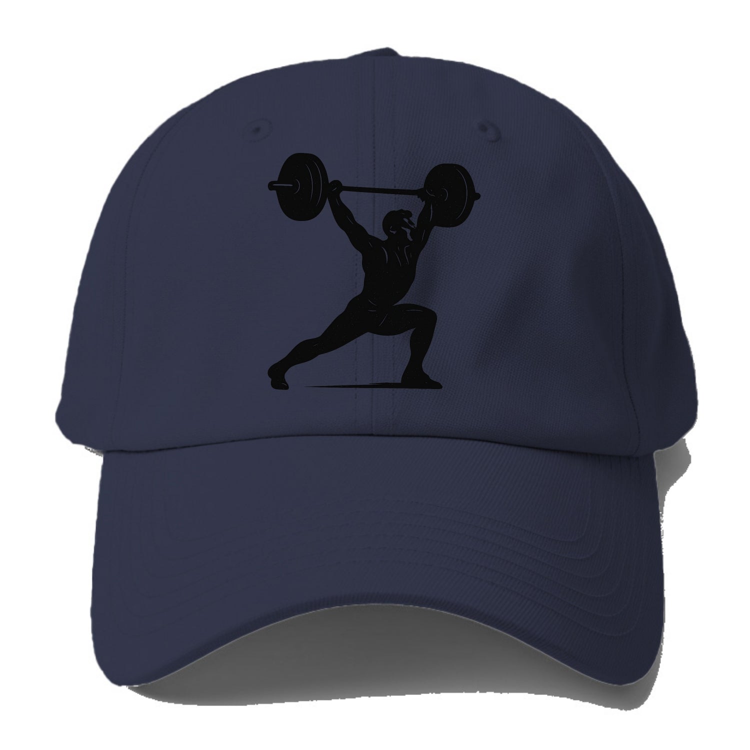 Weightlifter doing overhead snatch - Baseball Cap - Twilight Navy(Blue)