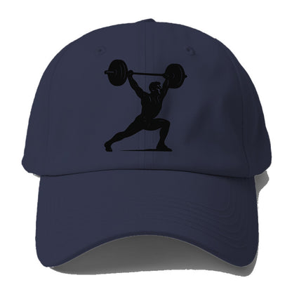 Weightlifter doing overhead snatch - Baseball Cap - Twilight Navy(Blue)