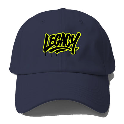 Bold typography design - "LEGACY" - what you leave behind, lasting - Baseball Cap For Big Heads - Twilight Navy(Blue)
