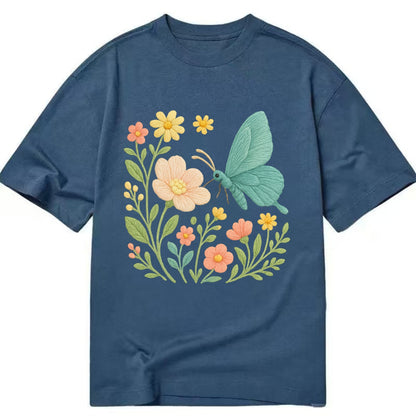 Mint Night Butterfly - Classic T-shirt - Twilight Navy(Blue)