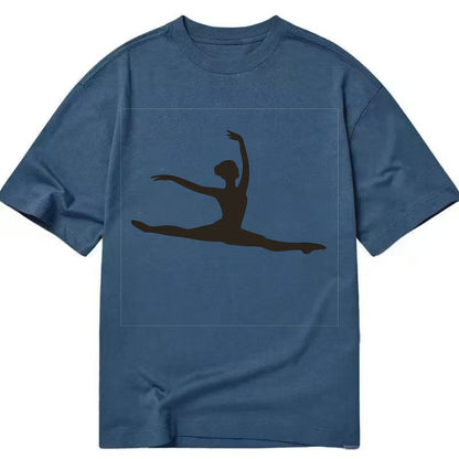 Ballet dancer in grand jete leap - Classic T-shirt - Twilight Navy(Blue)