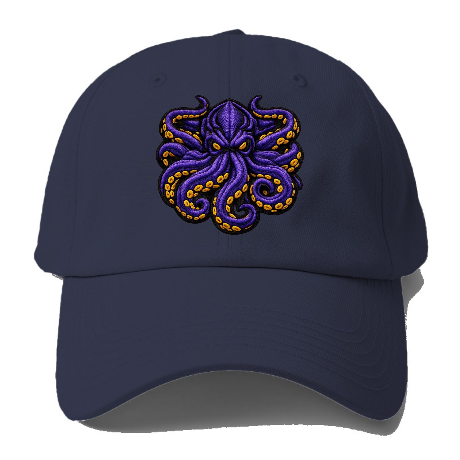 KRAKEN TENTACLES - sea monster in purple and black , deep sea - Baseball Cap - Twilight Navy(Blue)