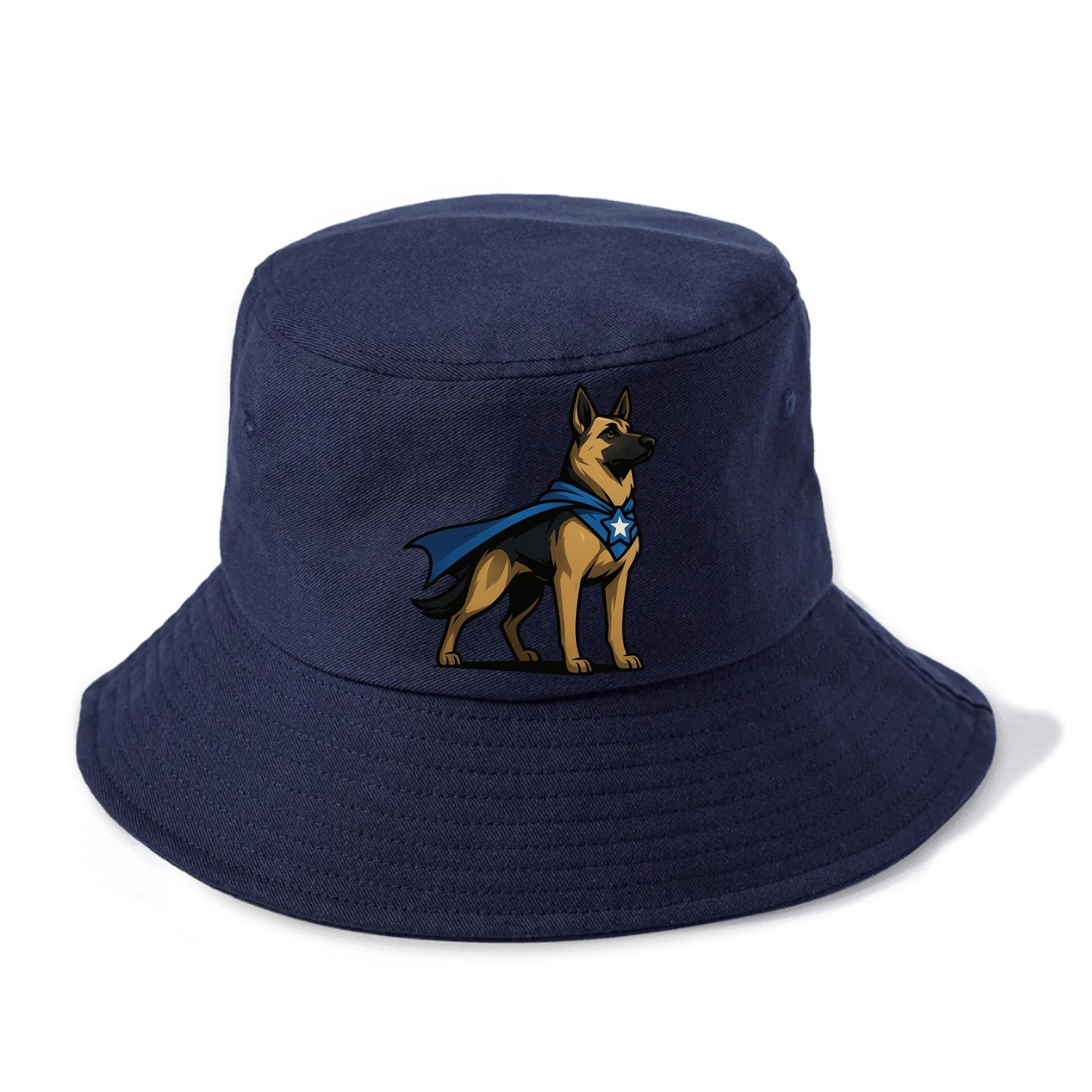German Shepherd Patriotic Hero  - Bucket Hat - Twilight Navy(Blue)