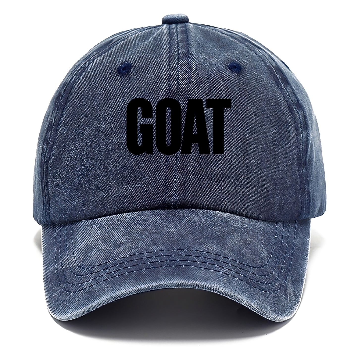 Bold typography design - "GOAT" - greatest of all time - Classic Cap - Twilight Navy(Blue)