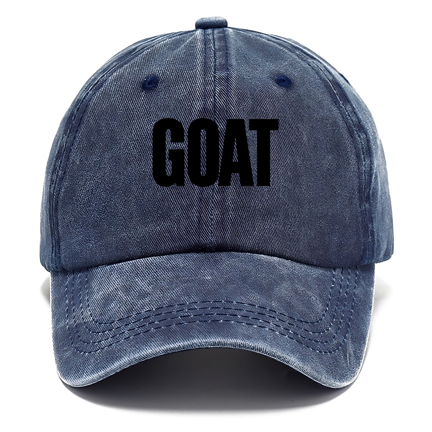 Bold typography design - "GOAT" - greatest of all time - Classic Cap - Twilight Navy(Blue)