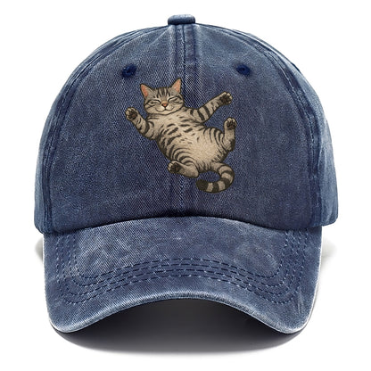 American Shorthair  fully relaxed sprawl Classic Cap - Twilight Navy(Blue)