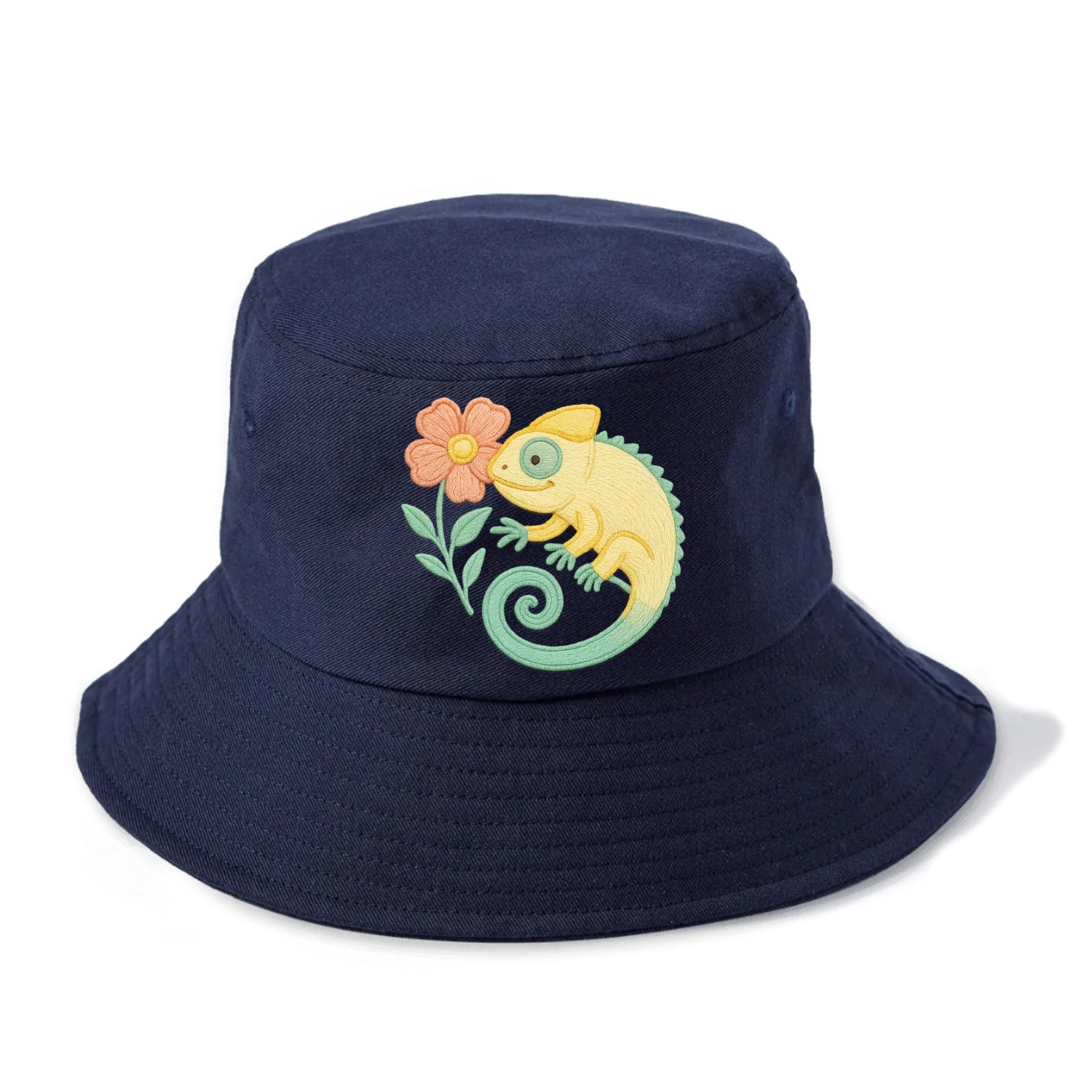 Yellow Chameleon - Bucket Hat - Twilight Navy(Blue)