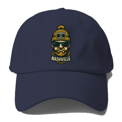 Nashville Commodore wearing Vanderbilt beanie with anchor patch - Baseball Cap - Twilight Navy(Blue)