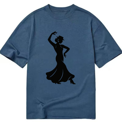 Flamenco dancer passionate stance - Classic T-shirt - Twilight Navy(Blue)