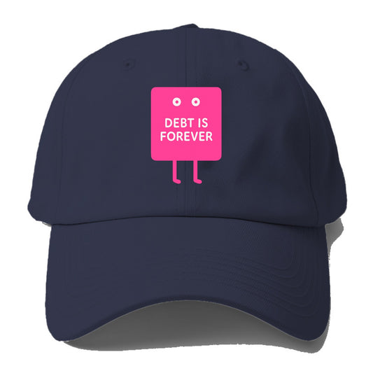 DEBT IS - Baseball Cap For Big Heads - Twilight Navy(Blue)