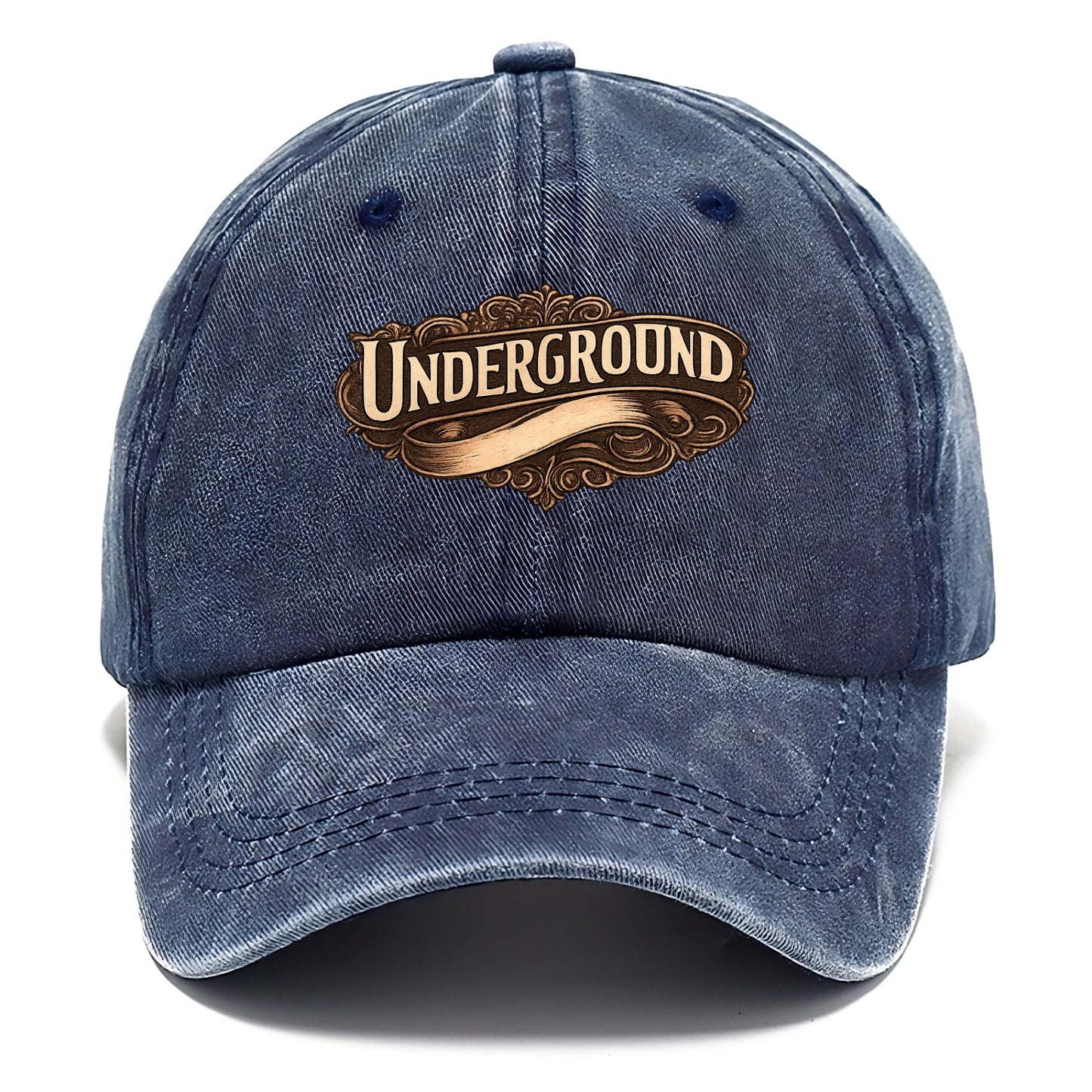 Bold typography design - "UNDERGROUND" - hidden scene, alternative - Classic Cap - Twilight Navy(Blue)