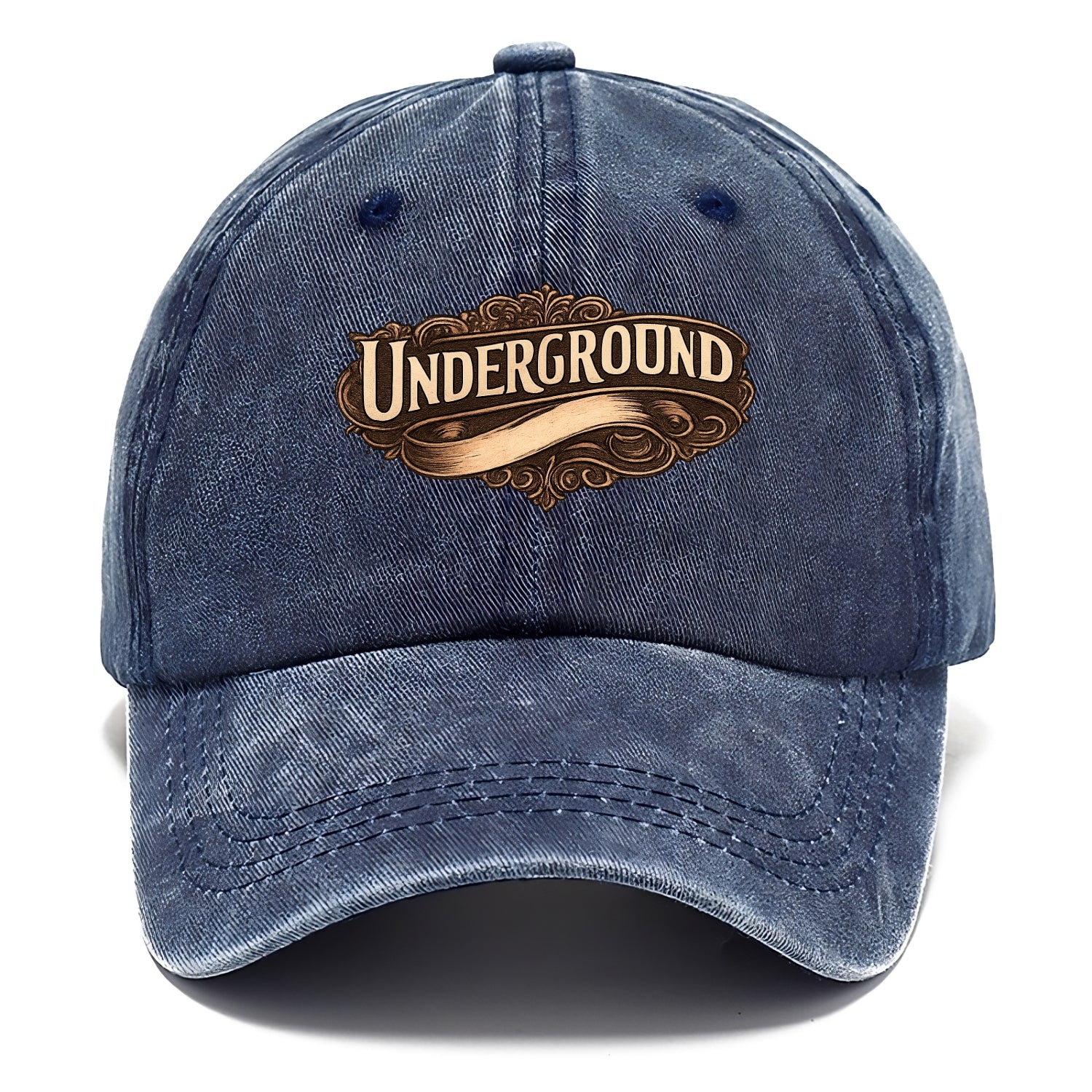 Bold typography design - "UNDERGROUND" - hidden scene, alternative - Classic Cap - Twilight Navy(Blue)