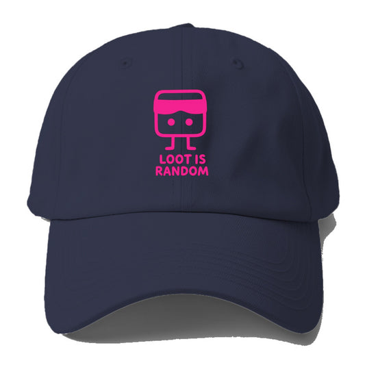 LOOT IS RANDOM | Dice wearing blindfold - Baseball Cap - Twilight Navy(Blue)