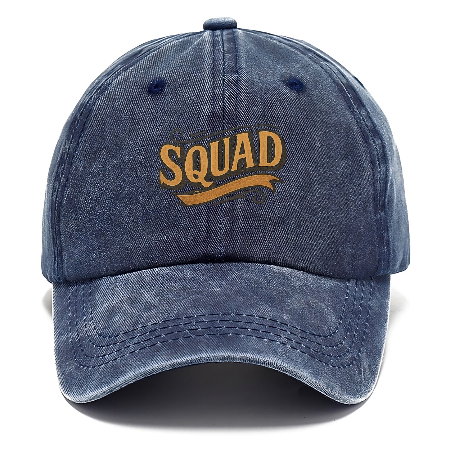 Bold typography design - "SQUAD" - your crew, your people - Classic Cap - Twilight Navy(Blue)