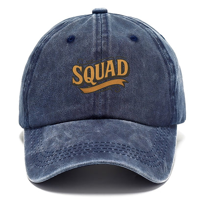 Bold typography design - "SQUAD" - your crew, your people - Classic Cap - Twilight Navy(Blue)